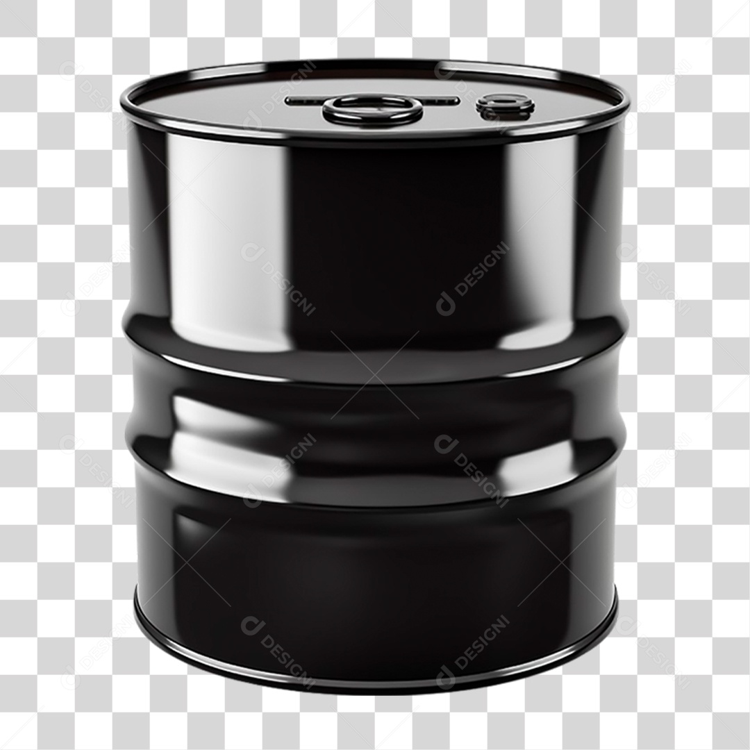 Barril Preto PNG Transparente