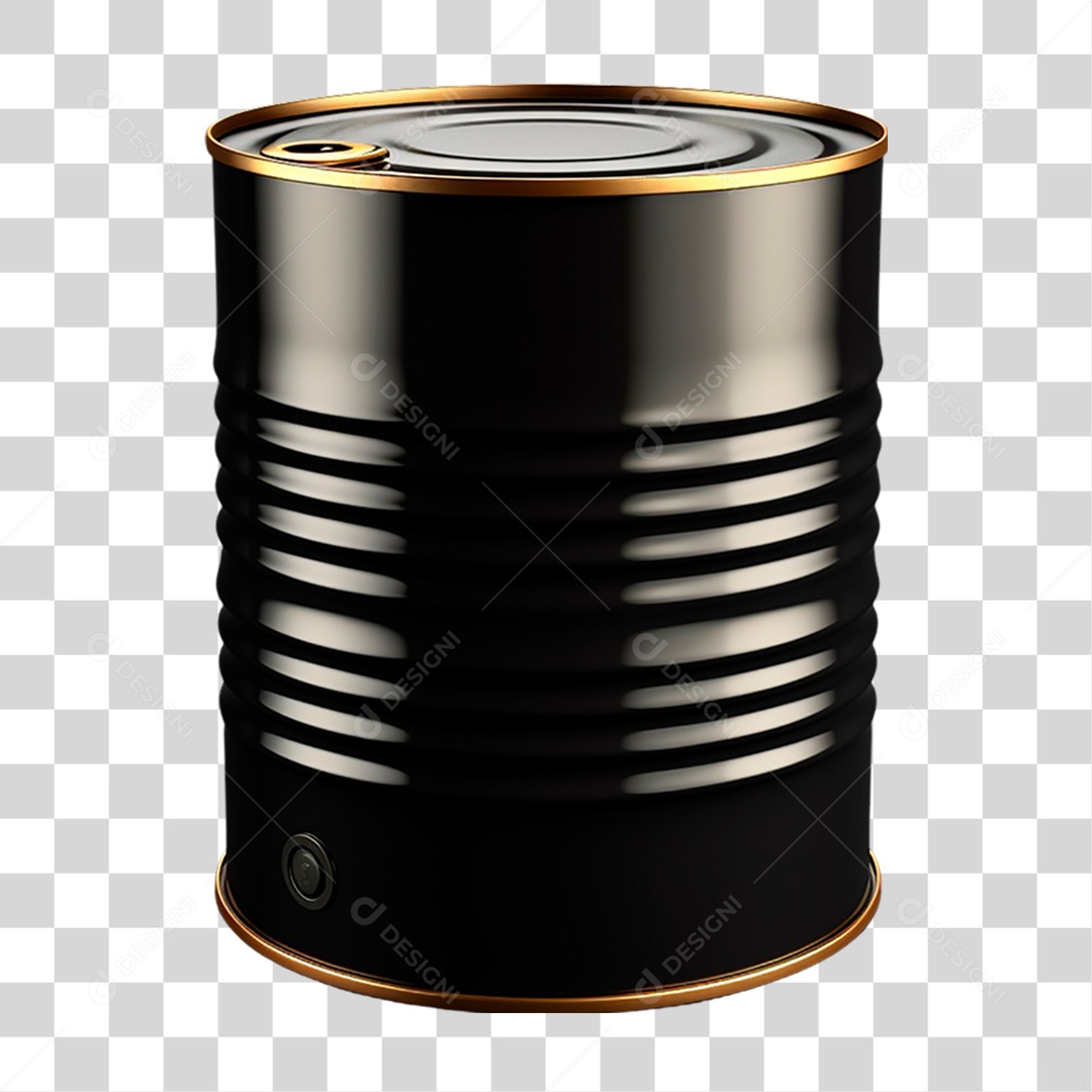 Barril Preto PNG Transparente