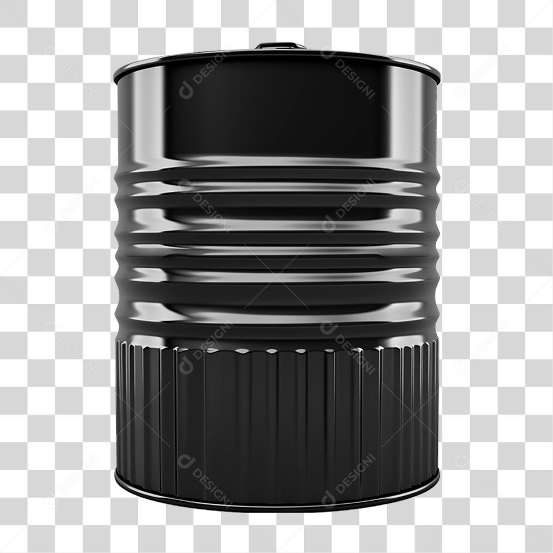 Barril Preto PNG Transparente