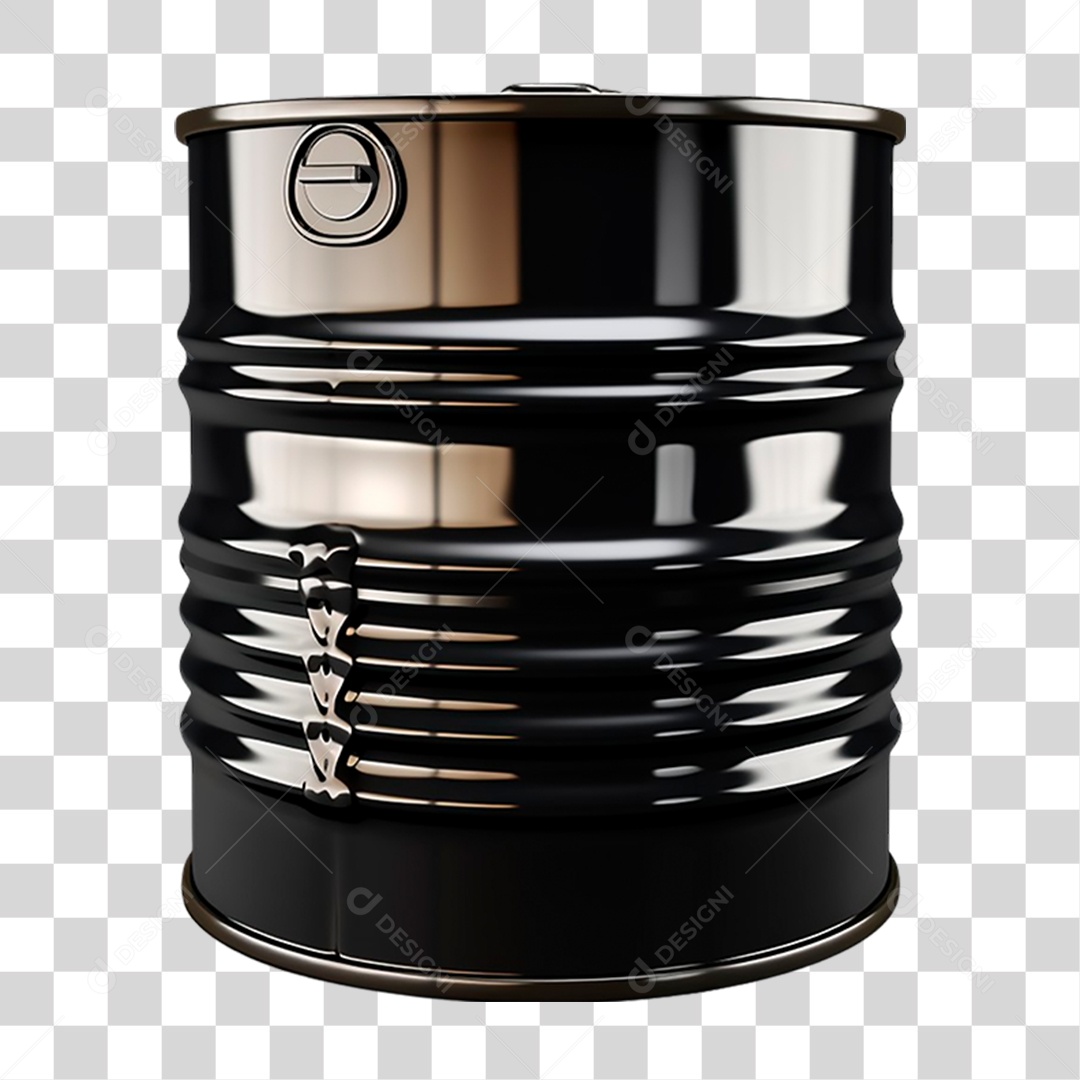 Barril Preto PNG Transparente