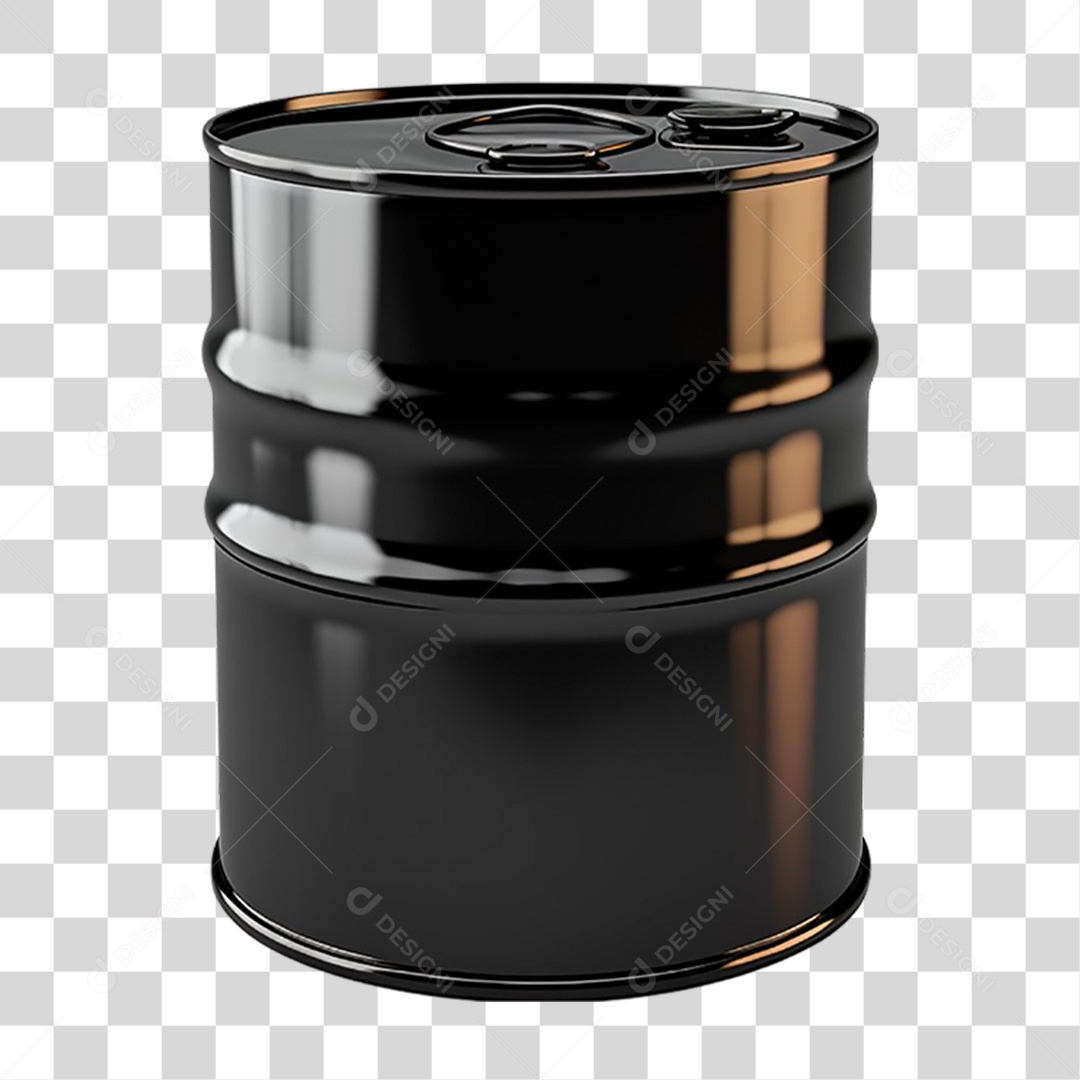 Barril Preto PNG Transparente