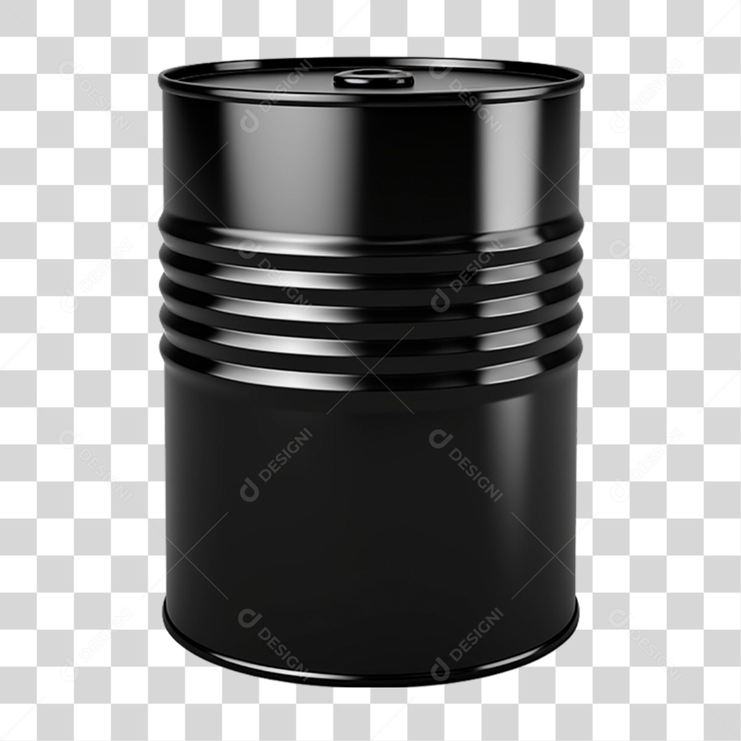 Barril Preto PNG Transparente