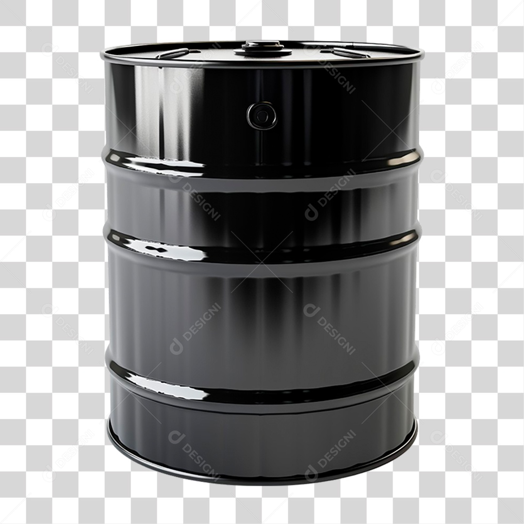 Barril Preto PNG Transparente