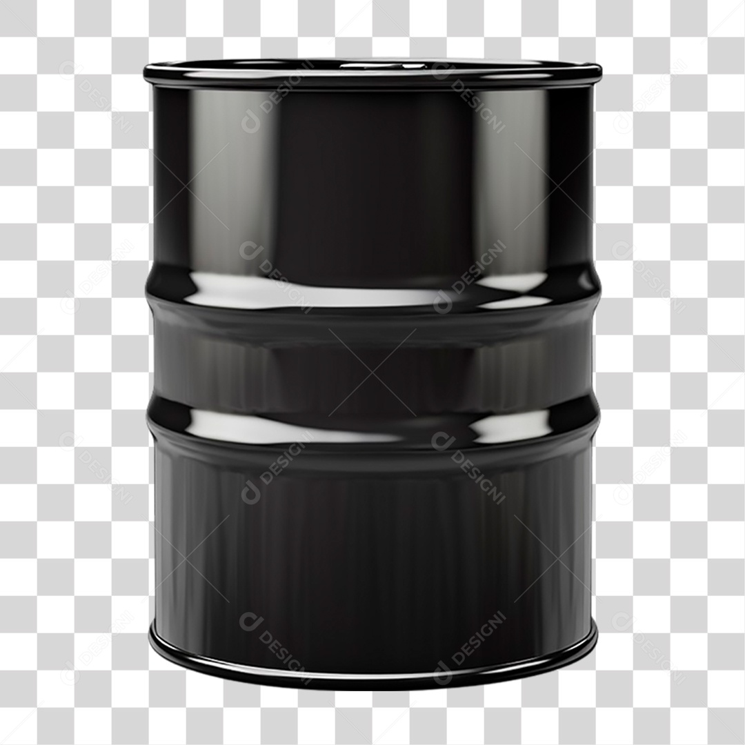 Barril Preto PNG Transparente