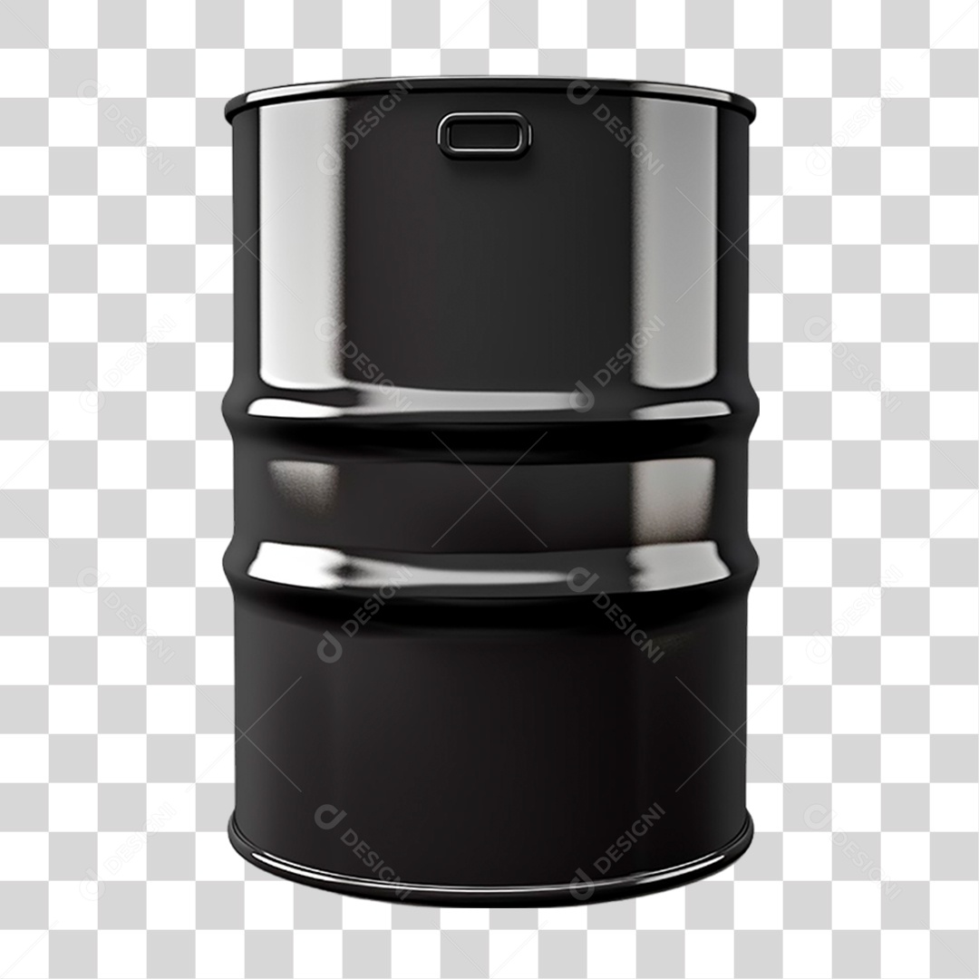 Barril Preto PNG Transparente