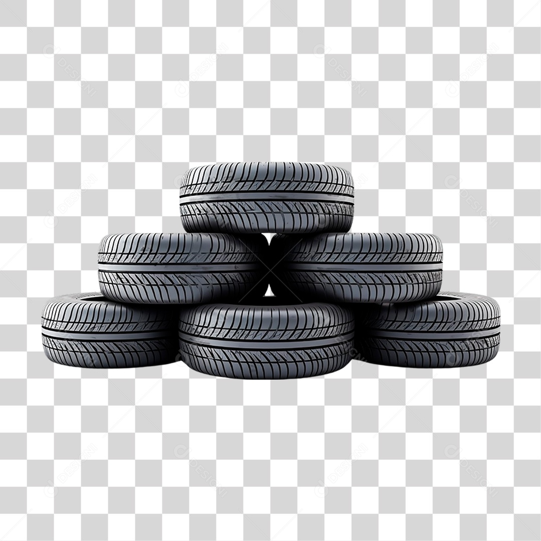 Pilha de Pneus PNG Transparente