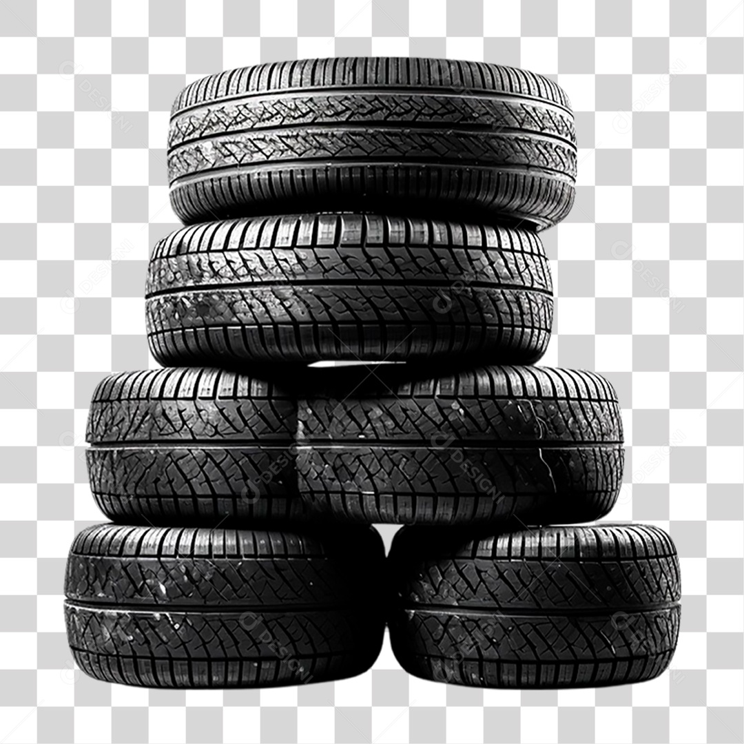 Pilha de Pneus PNG Transparente