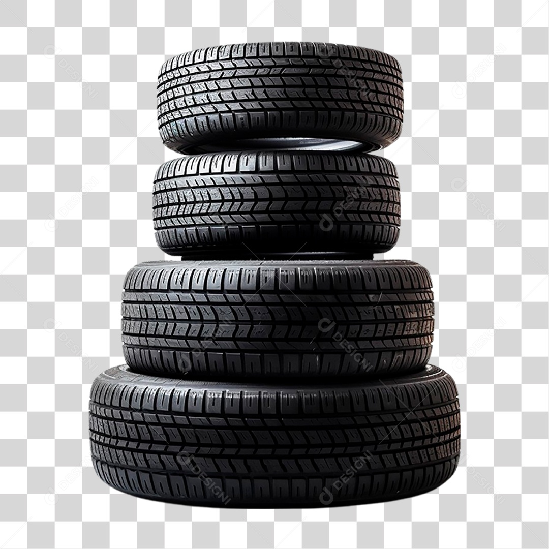 Pilha de Pneus PNG Transparente
