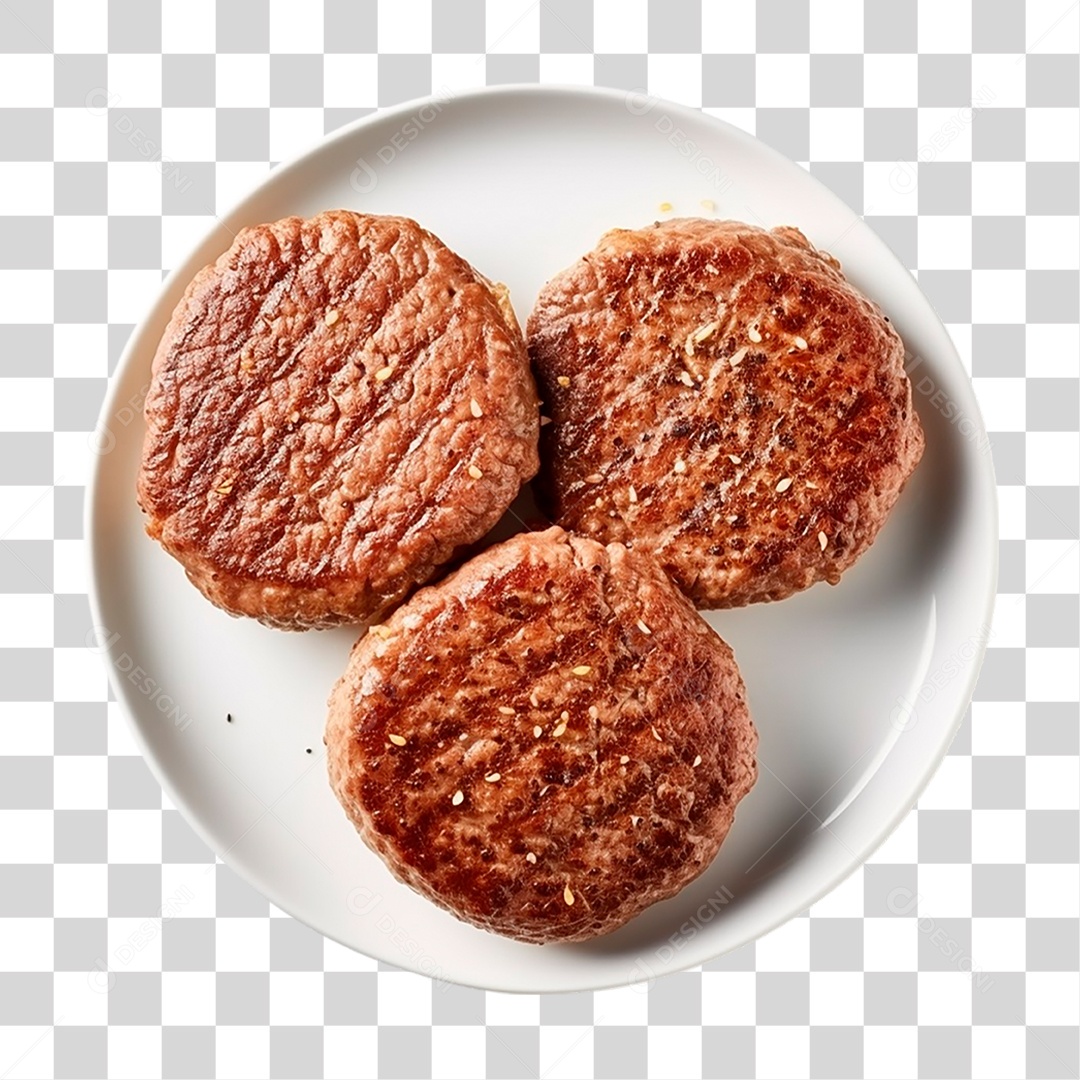 Bifes de Hambúrguer PNG Transparente