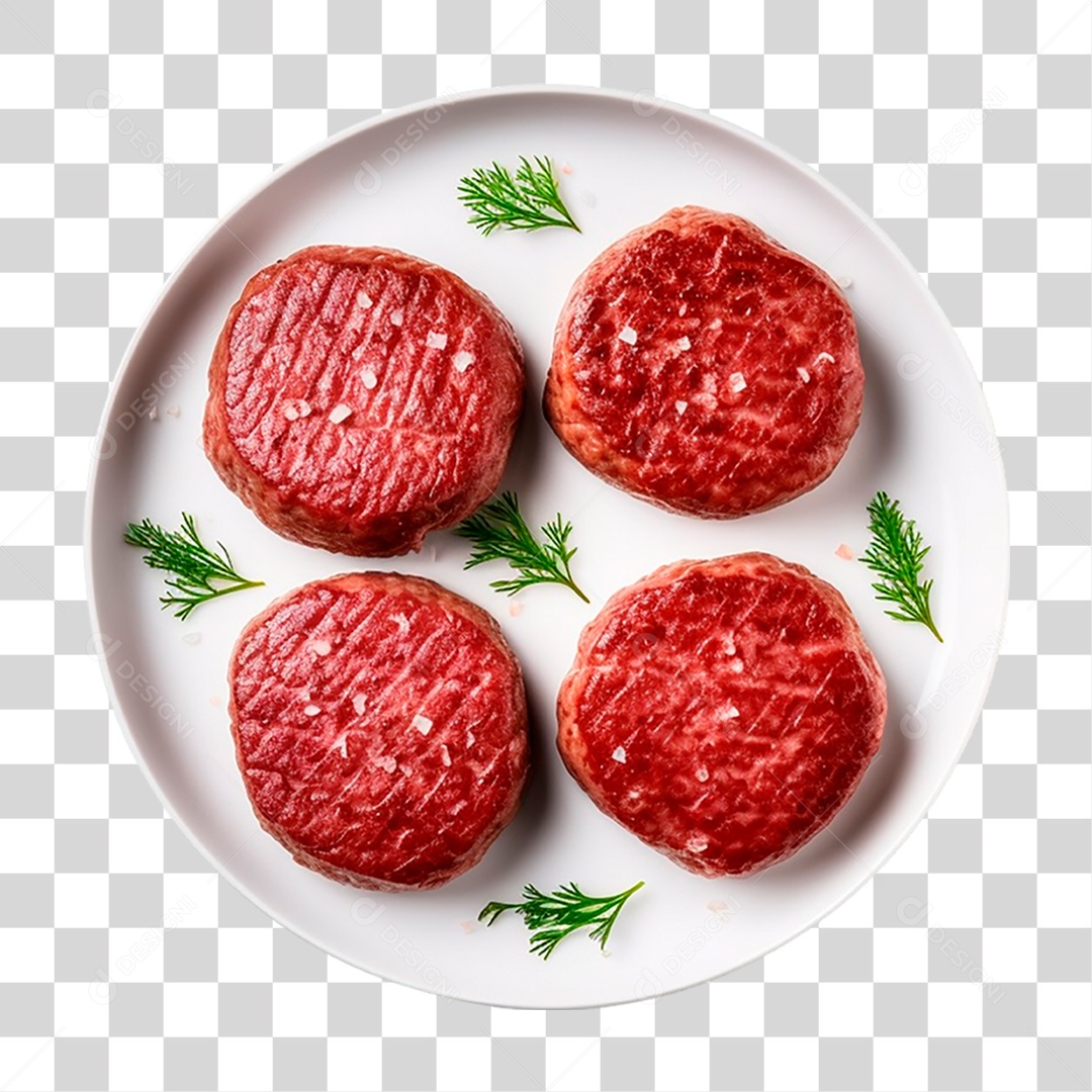 Bifes de Hambúrguer PNG Transparente