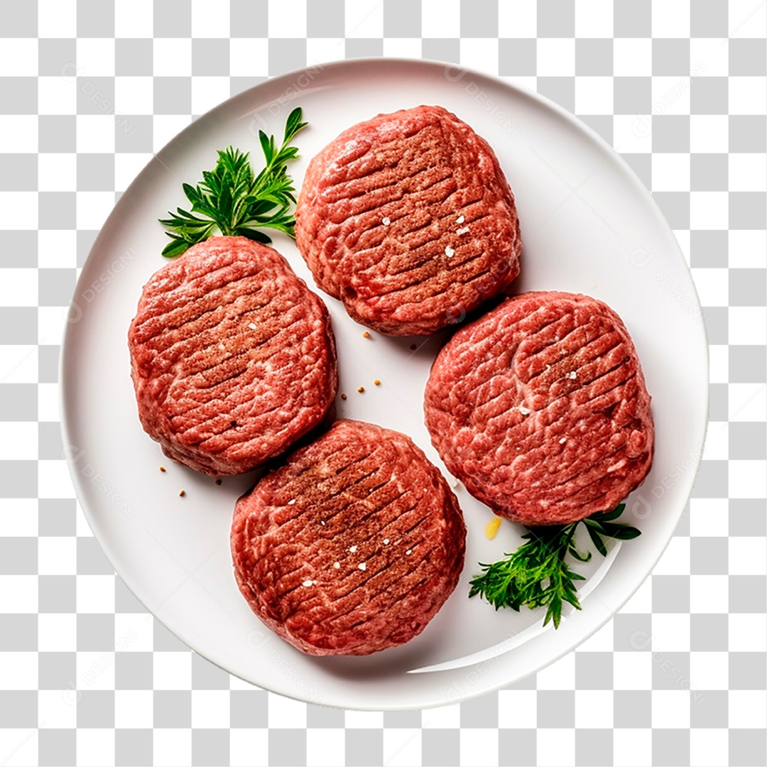 Bifes de Hambúrguer PNG Transparente