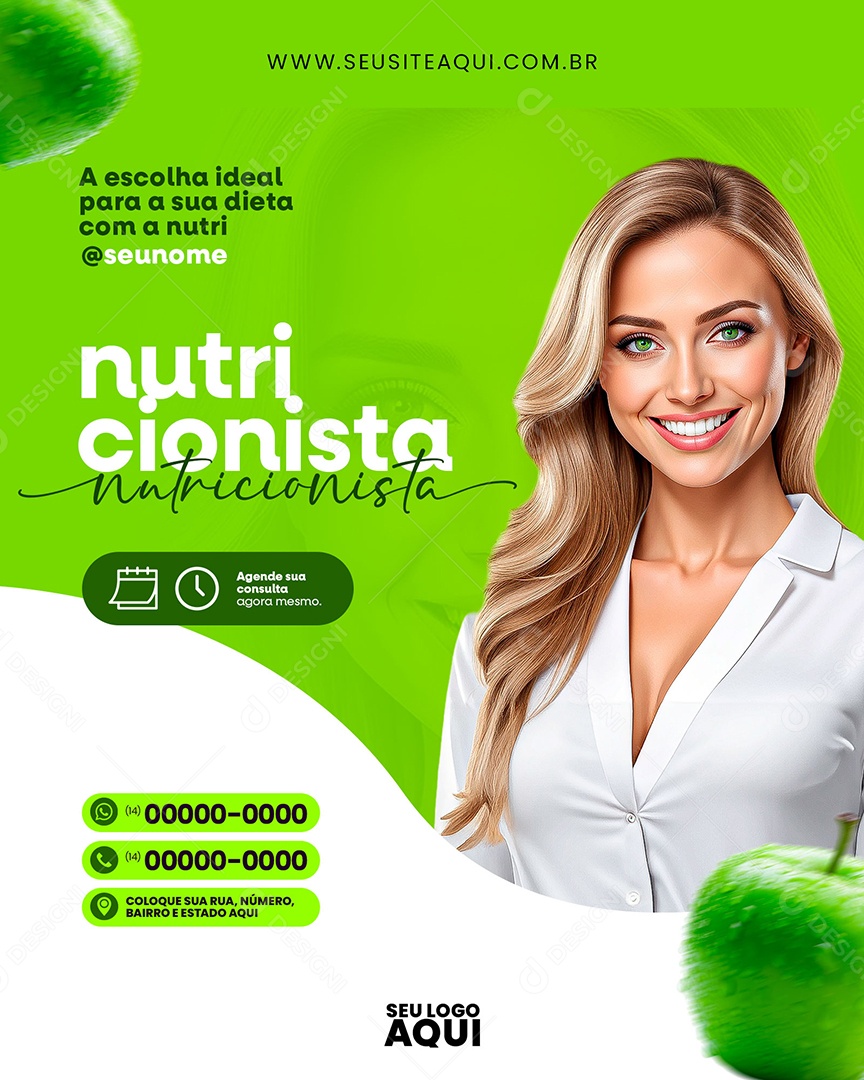 Nutricionista A escolha ideal para a sua dieta Social Media PSD Editável