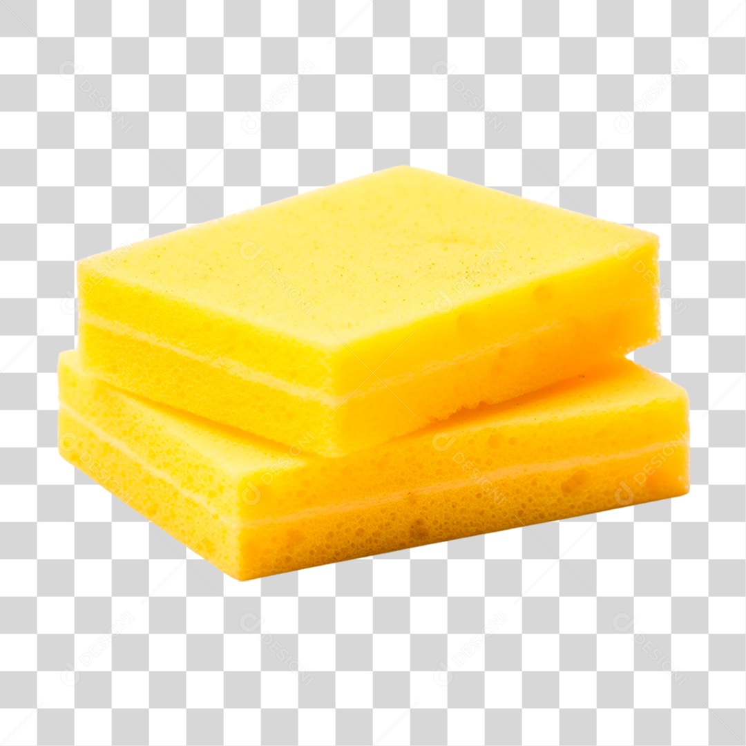 Esponja Amarela PNG Transparente