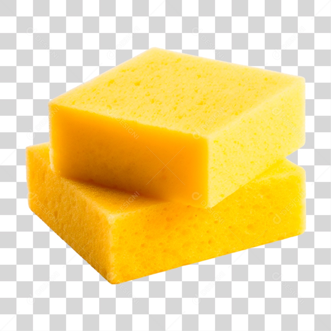 Esponja Amarela PNG Transparente