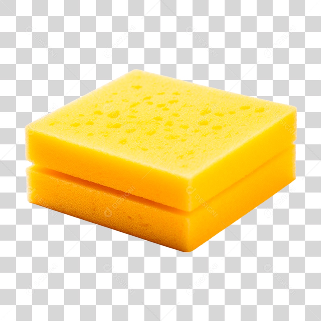Esponja Amarela PNG Transparente