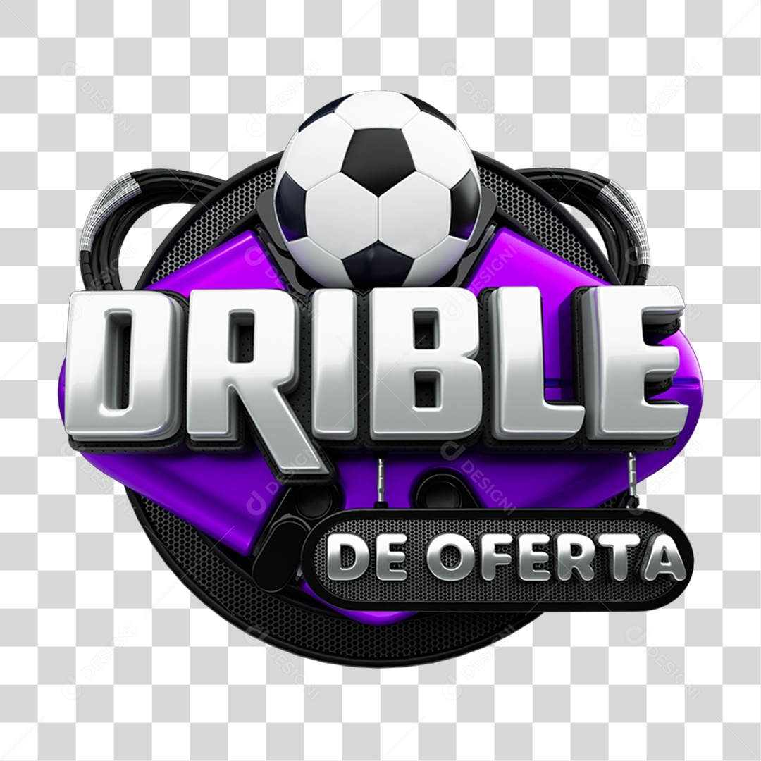 Selo 3D Drible de Ofertas PNG Transparente