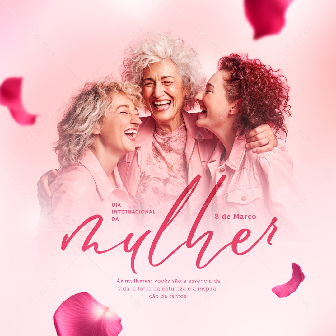 Dia Internacional das Mulheres 8 de Março Social Media PSD Editável