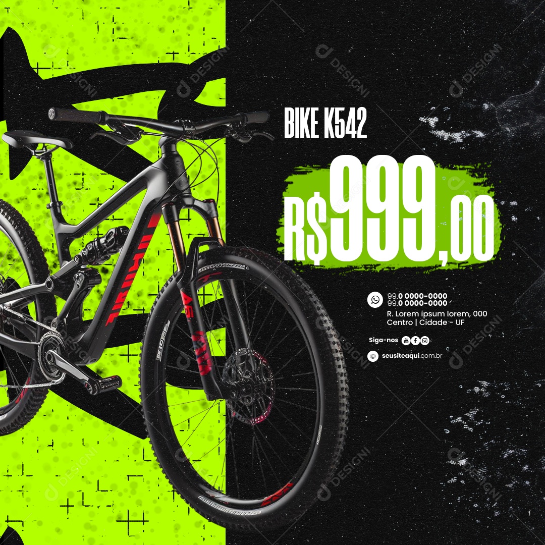 Bicicletaria Bike K542 Social Media PSD Editável