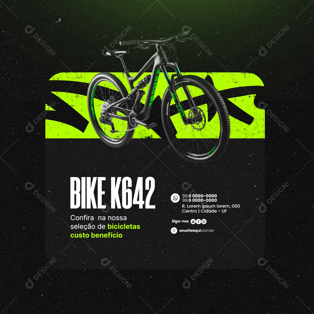 Bicicletaria Bike K642 Confira na nossa seleção de bicicletas Social Media PSD Editável