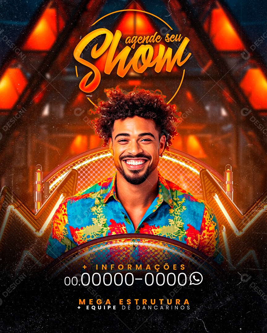 Flyer Agende seu Show Social Media PSD Editável