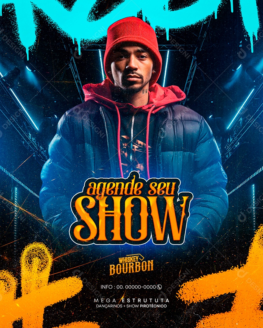 Flyer Agende seu Show Agenda Social Media PSD Editável