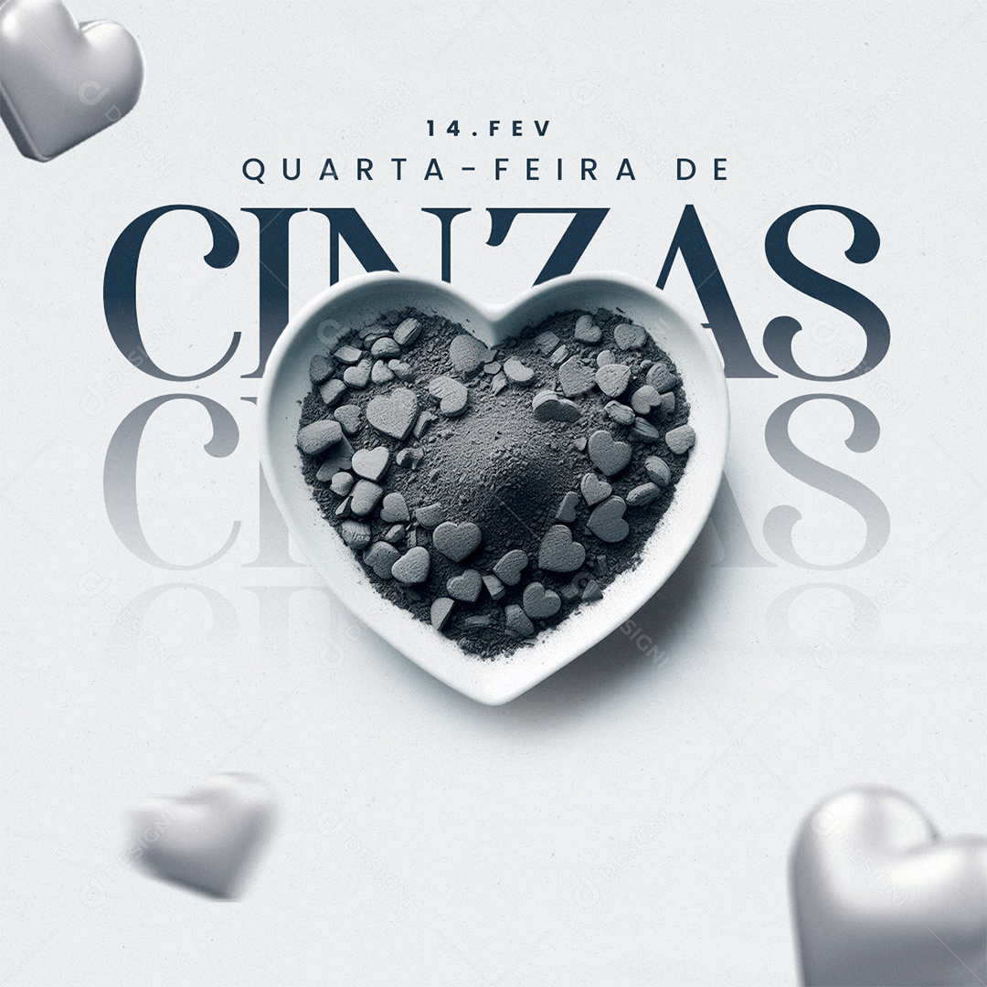 Social Media Quarta Feira de Cinzas 14 De Fevereiro PSD Editável