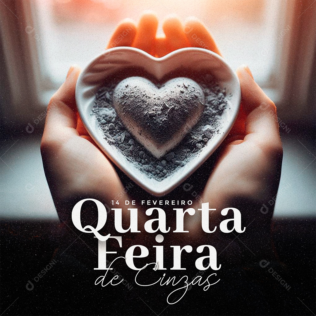 Quarta Feira de Cinzas 14 De Fevereiro Social Media PSD Editável