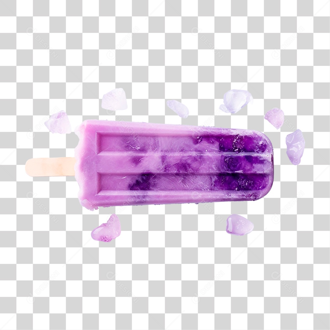 Picolé de Uva PNG Transparente