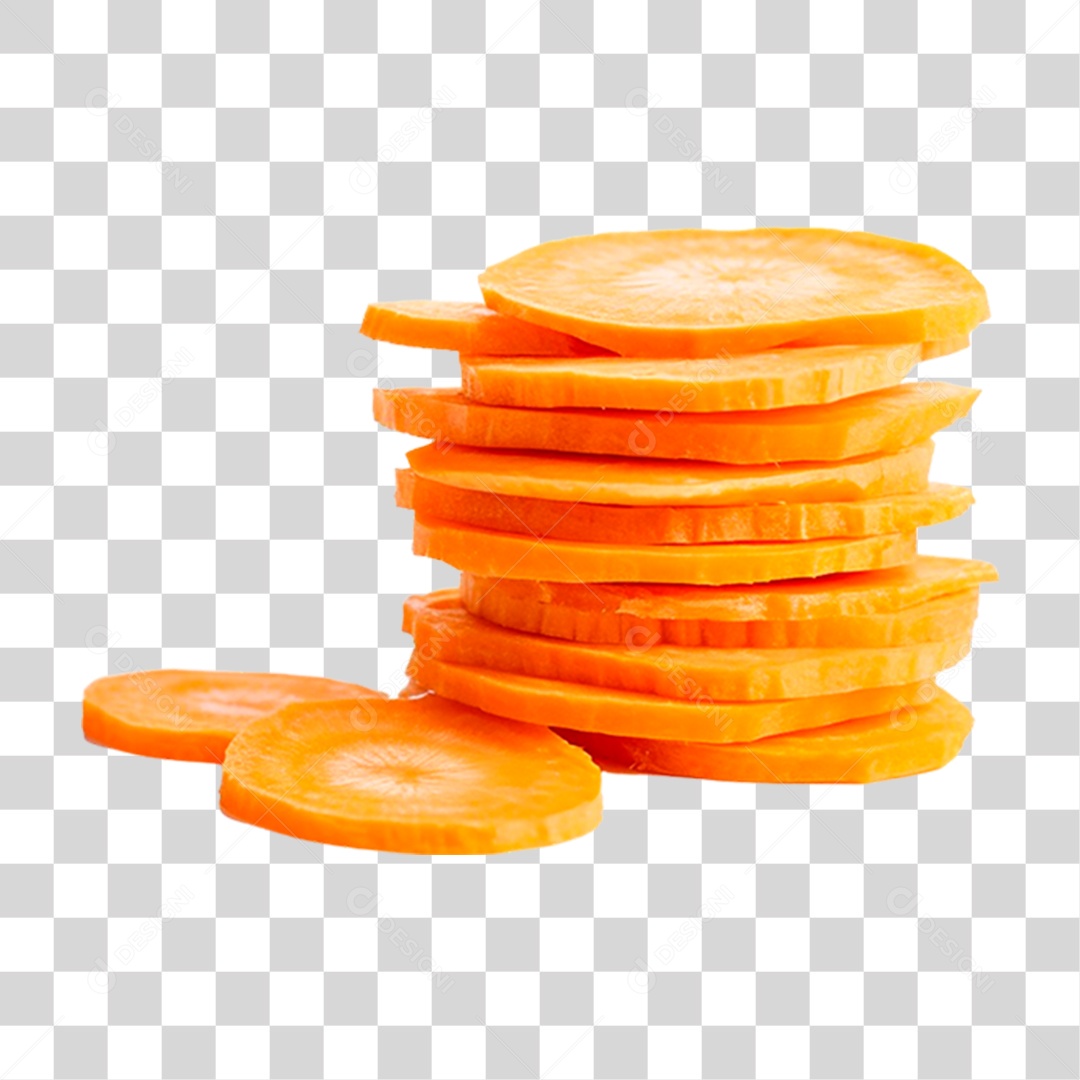 Cenouras Fatiadas PNG Transparente