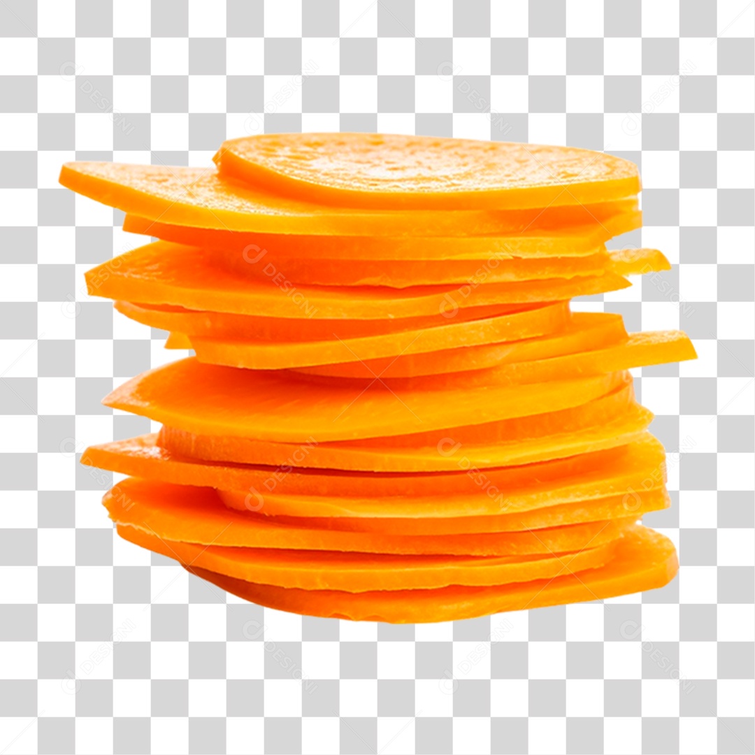 Cenouras Fatiadas PNG Transparente