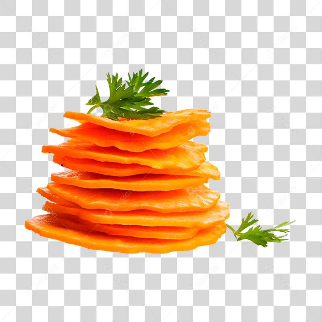 Cenouras Fatiadas PNG Transparente