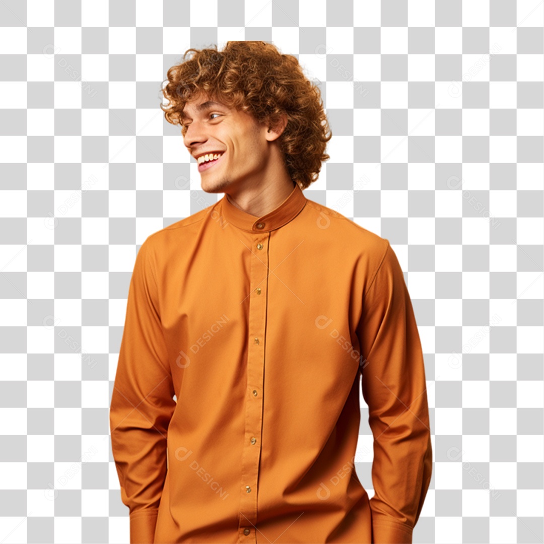 Homem Olhando para o Lado PNG Transparente