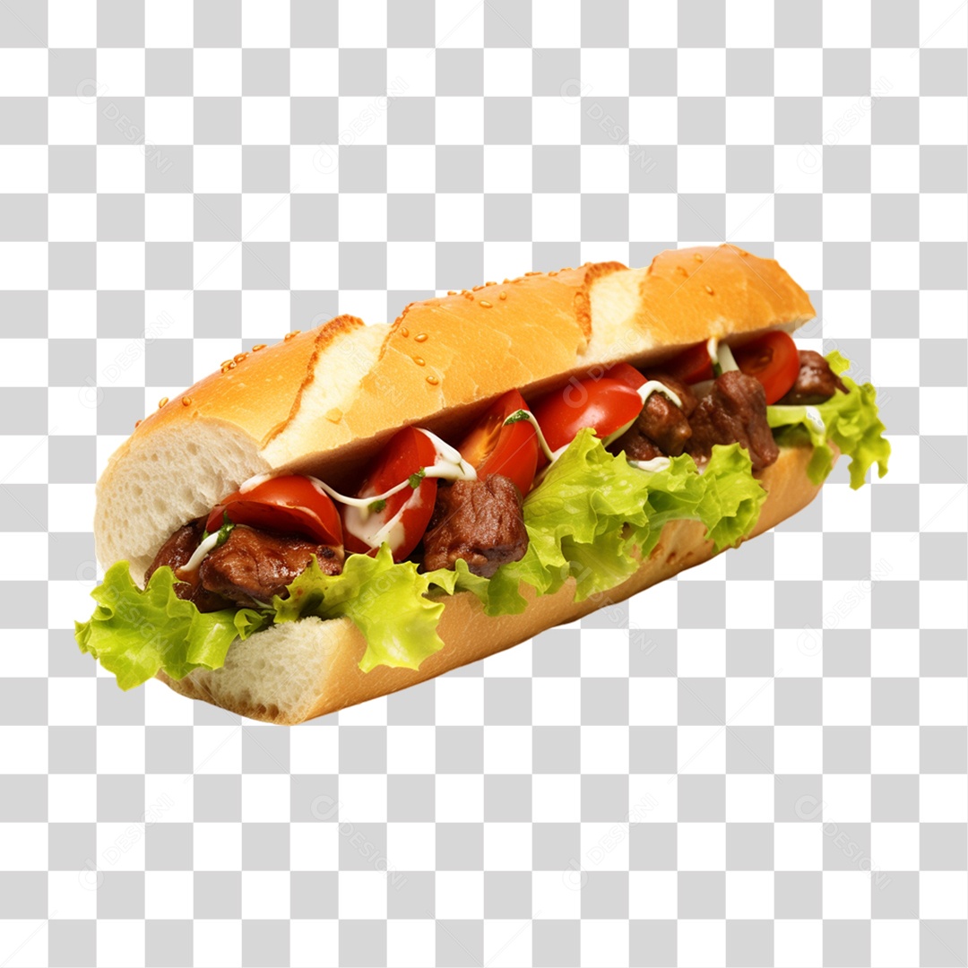 Lanche Hambúrguer PNG Transparente