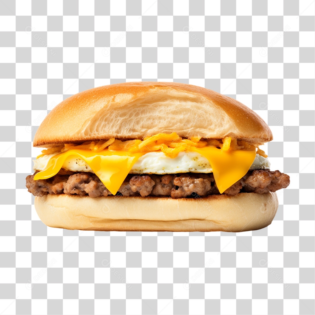 Lanche Hambúrguer PNG Transparente