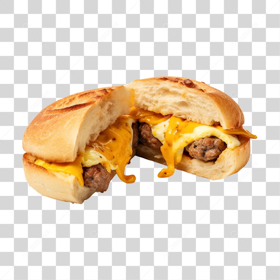 Lanche Hambúrguer PNG Transparente