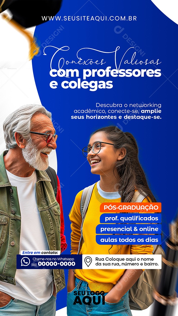 Story Conexões Valiosas com a Professores e Colegas Social Media PSD Editável