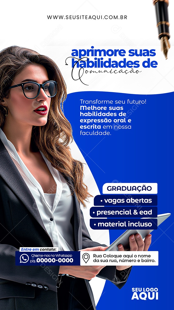 Story Volta às Aulas Vagas Abertas Social Media PSD Editável