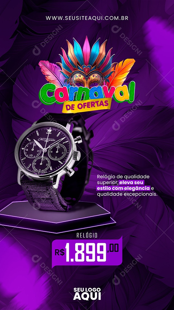 Story Happy Carnival Offers Watch 1,899,00 Editable Social Media PSD