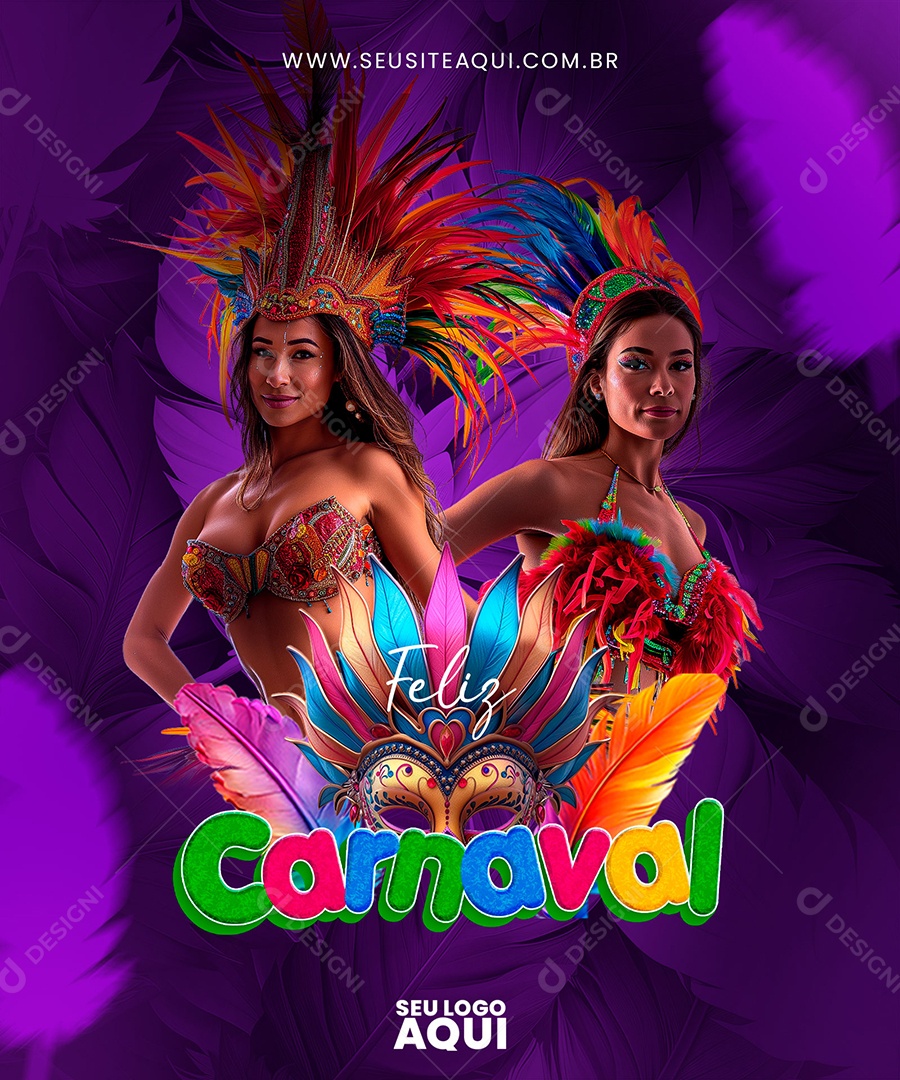 Feliz Carnaval 13 de Fevereiro Social Media PSD Editável
