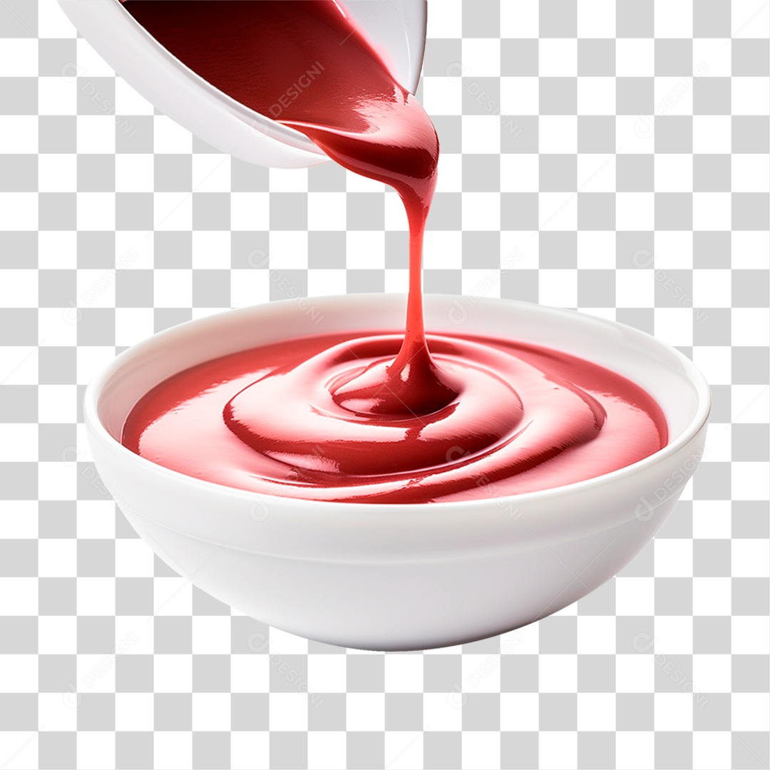 Tigela de Ketchup PNG Transparente