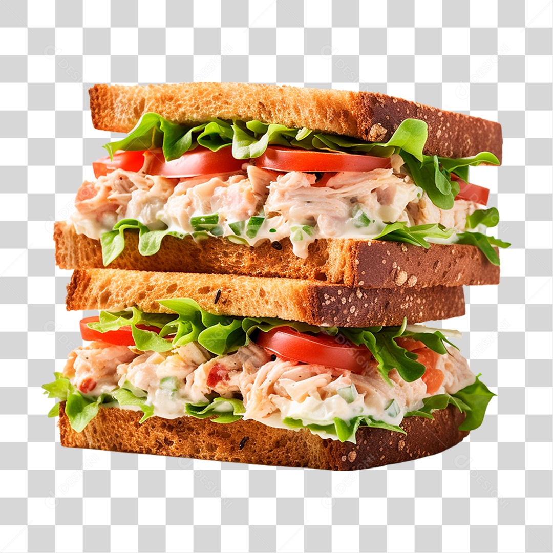 Sanduíche Salada de Atum PNG Transparente