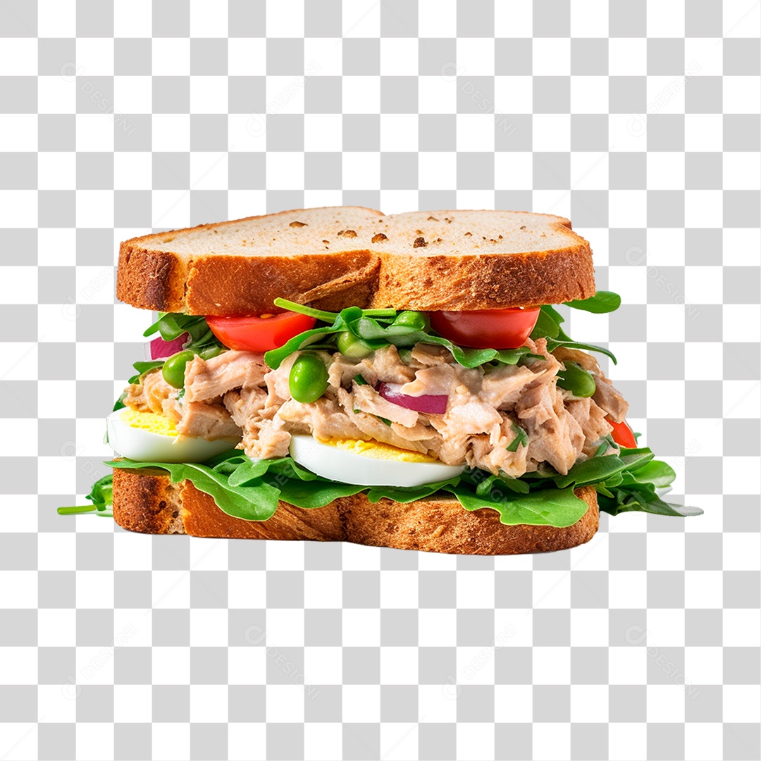 Sanduíche Salada de Atum PNG Transparente