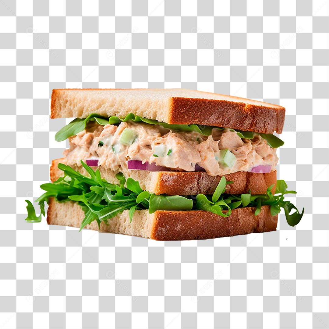 Sanduíche Salada de Atum PNG Transparente
