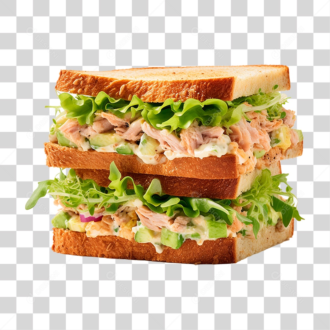 Sanduíche Salada de Atum PNG Transparente
