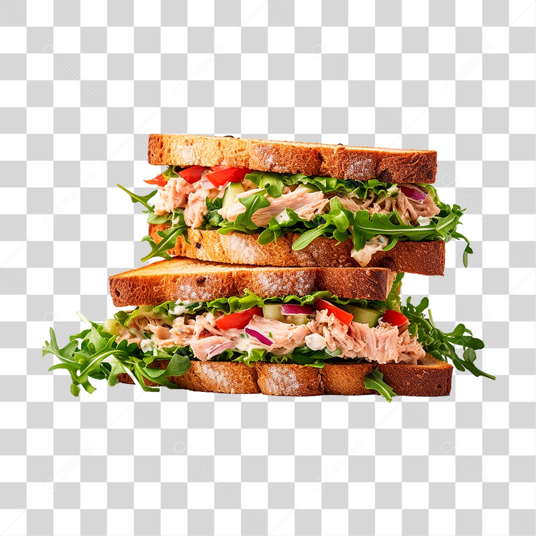 Sanduíche Salada de Atum PNG Transparente