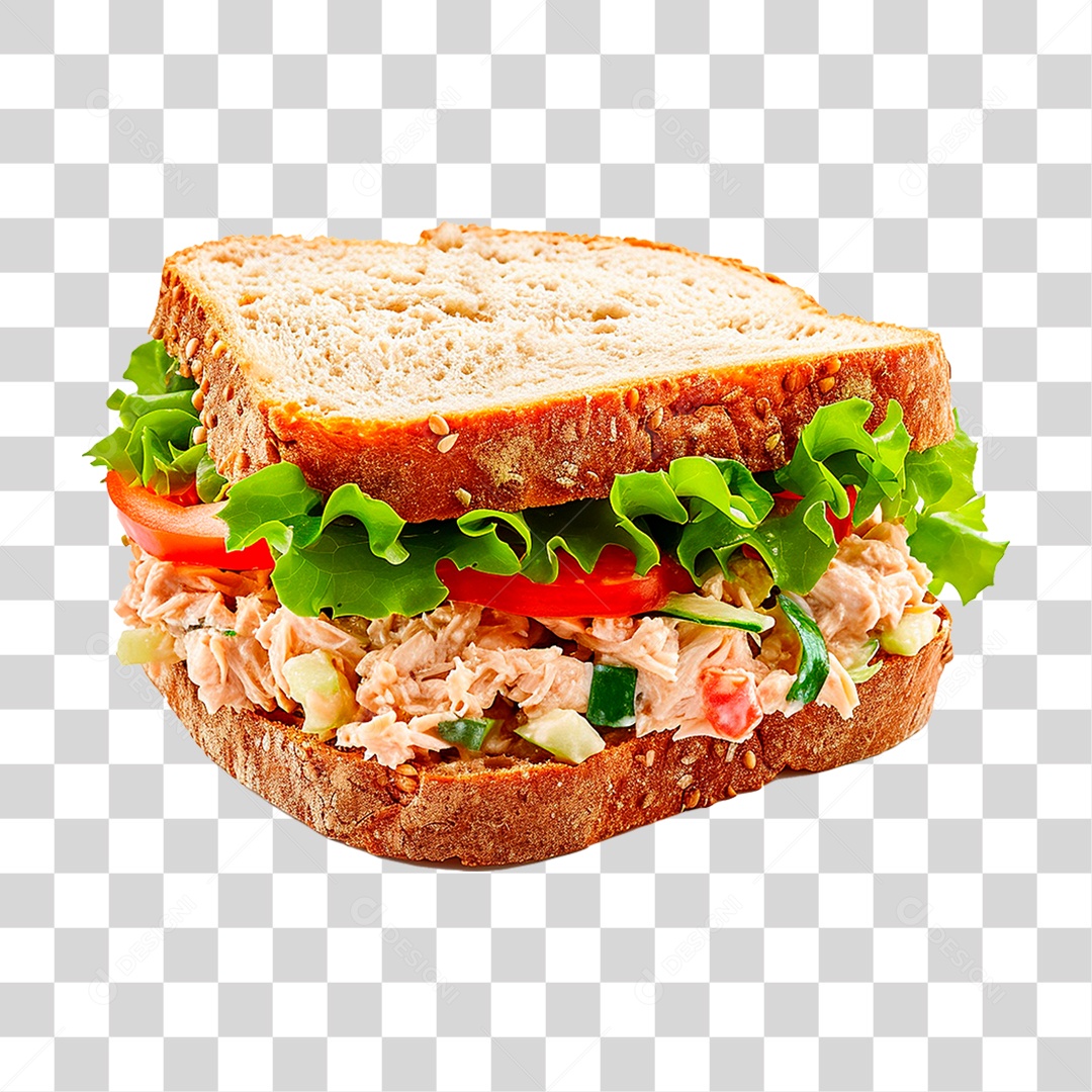 Sanduíche Salada de Atum PNG Transparente