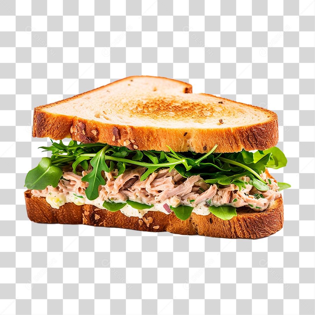 Sanduíche Salada de Atum PNG Transparente