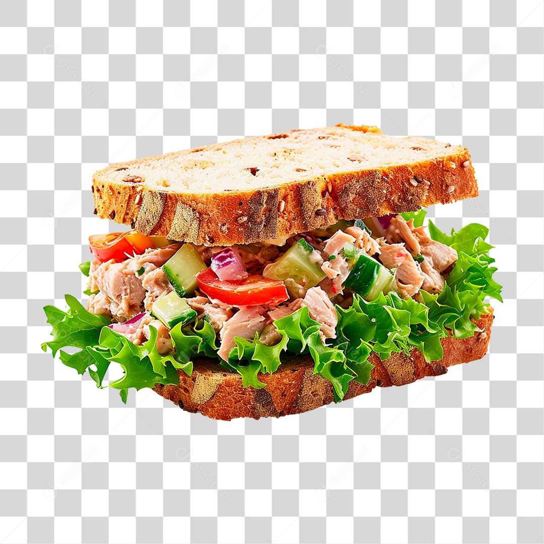 Sanduíche Salada de Atum PNG Transparente