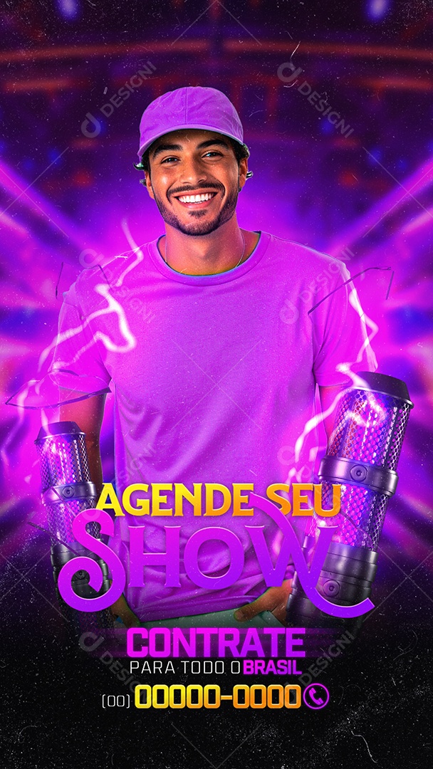 Story Flyer Agende seu Show Contrate para Todo o Brasil Social Media PSD Editável