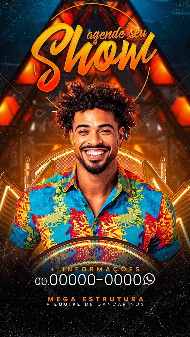 Story Flyer Agende seu Show Social Media PSD Editável